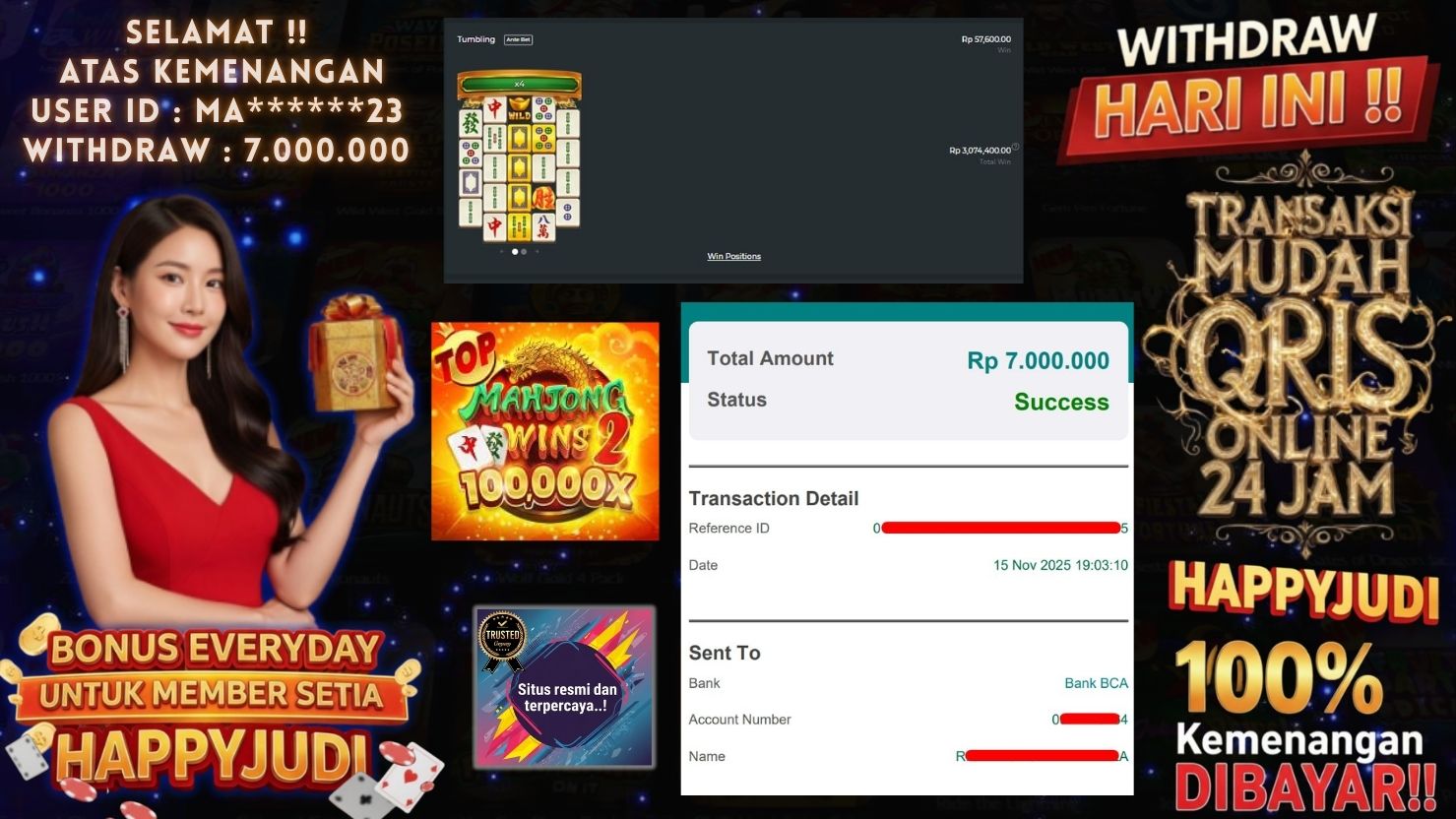 HAPPYJUDI JACKPOT SLOT MAHJONG WINS 2